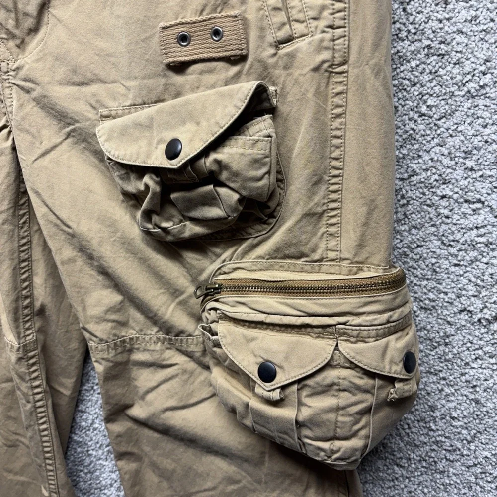 Vintage Polo Ralph Lauren Pants 34x30 Military Paratrooper Cargo Distressed RARE